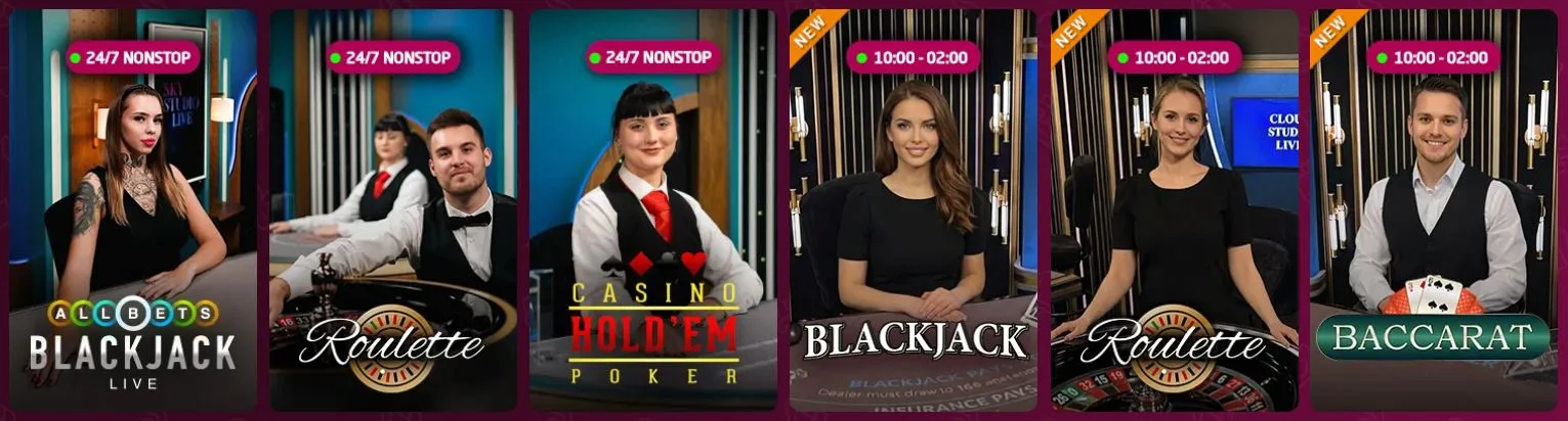 seznam českých online kasin Živí krupiéři online